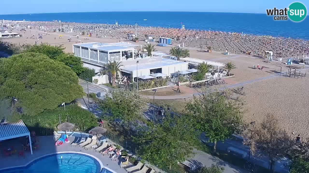 Webcam en vivo playa Bibione – vista desde Ashanti ApartHotel