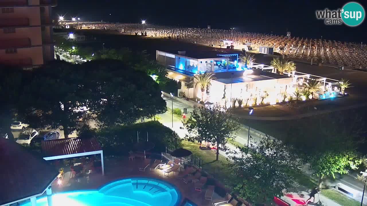 Webcam en direct plage de Bibione – vue depuis Ashanti ApartHotel