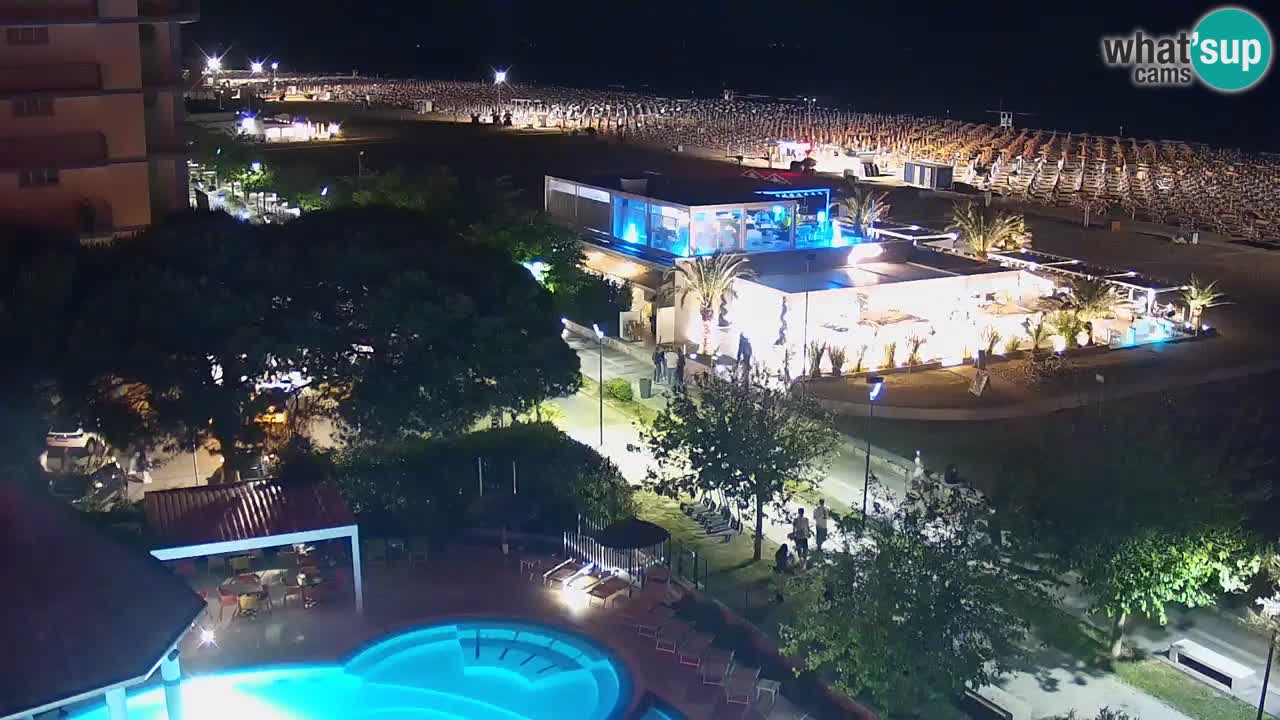 Webcam en direct plage de Bibione – vue depuis Ashanti ApartHotel