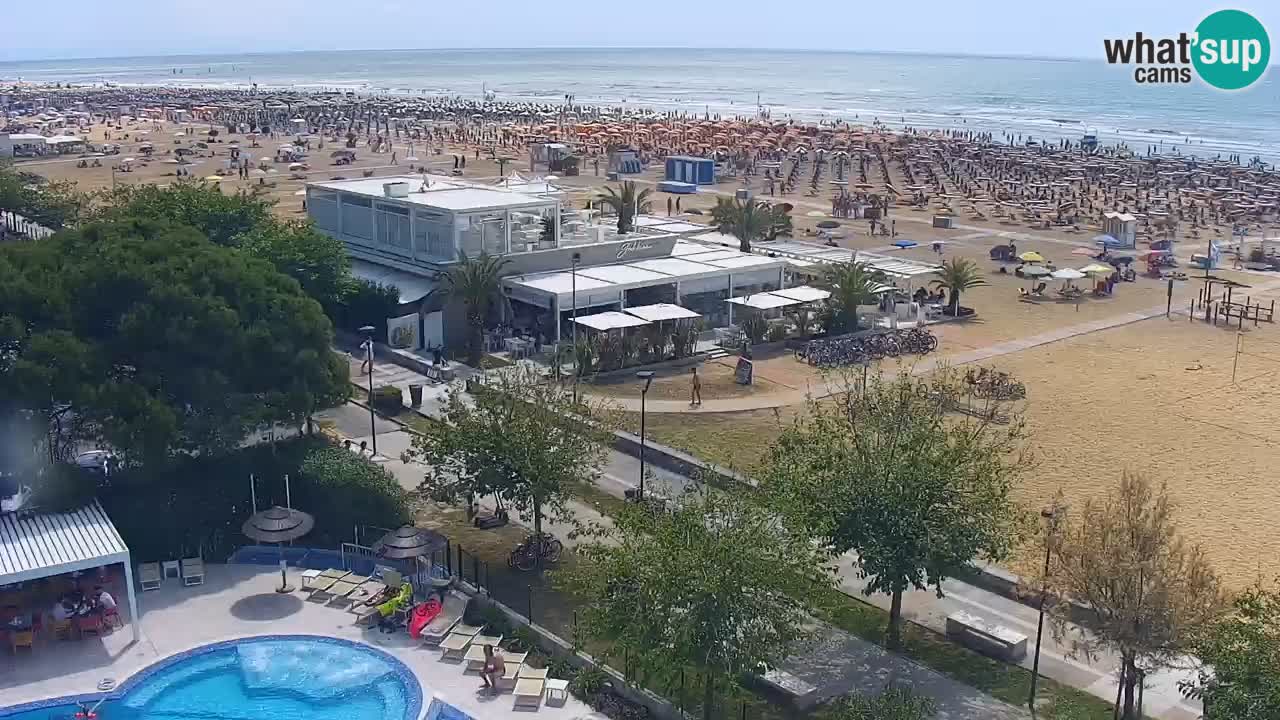 Webcam en direct plage de Bibione – vue depuis Ashanti ApartHotel