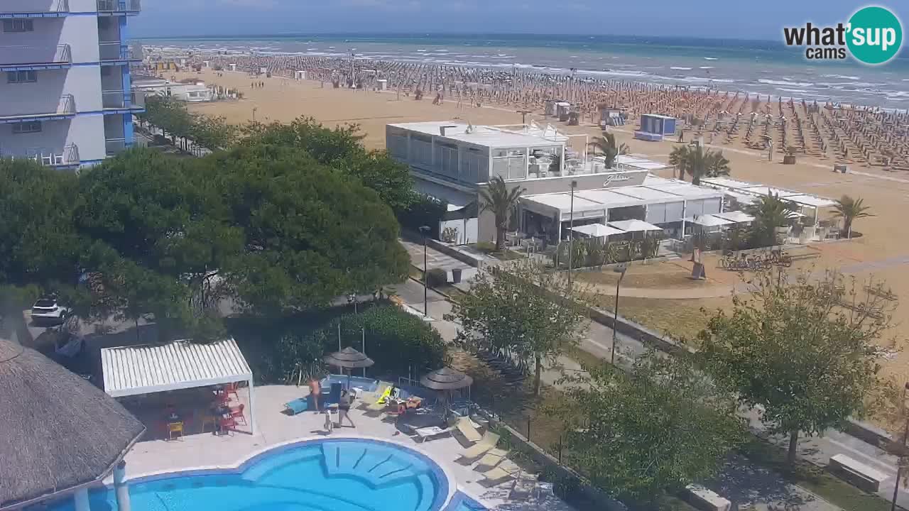 Webcam en direct plage de Bibione – vue depuis Ashanti ApartHotel
