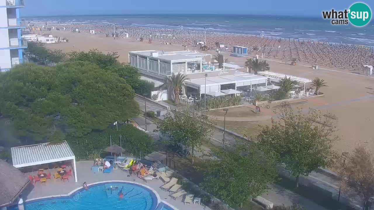Webcam en direct plage de Bibione – vue depuis Ashanti ApartHotel
