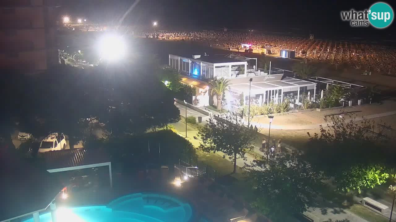 Webcam en direct plage de Bibione – vue depuis Ashanti ApartHotel