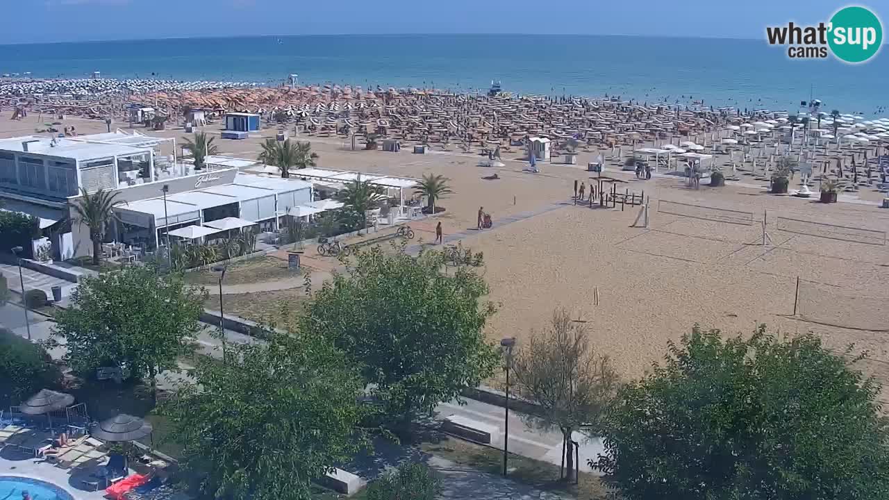 Webcam en direct plage de Bibione – vue depuis Ashanti ApartHotel