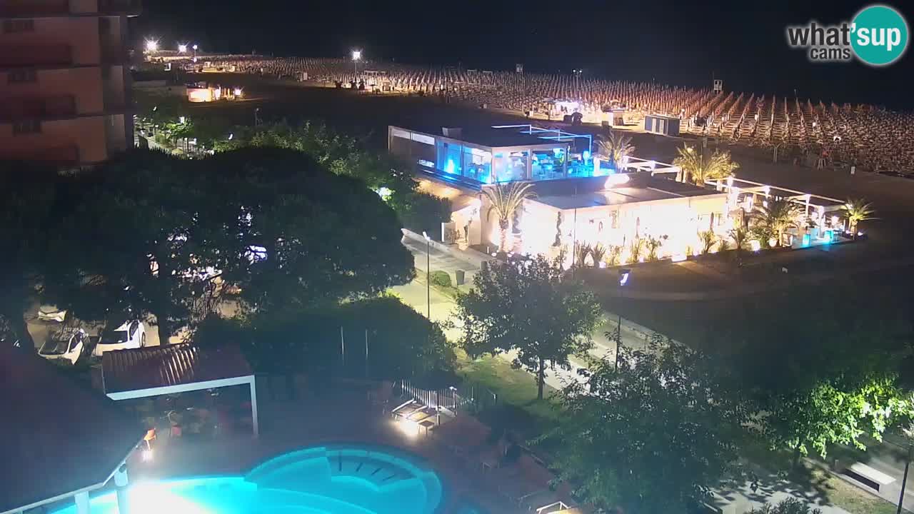 Webcam en direct plage de Bibione – vue depuis Ashanti ApartHotel