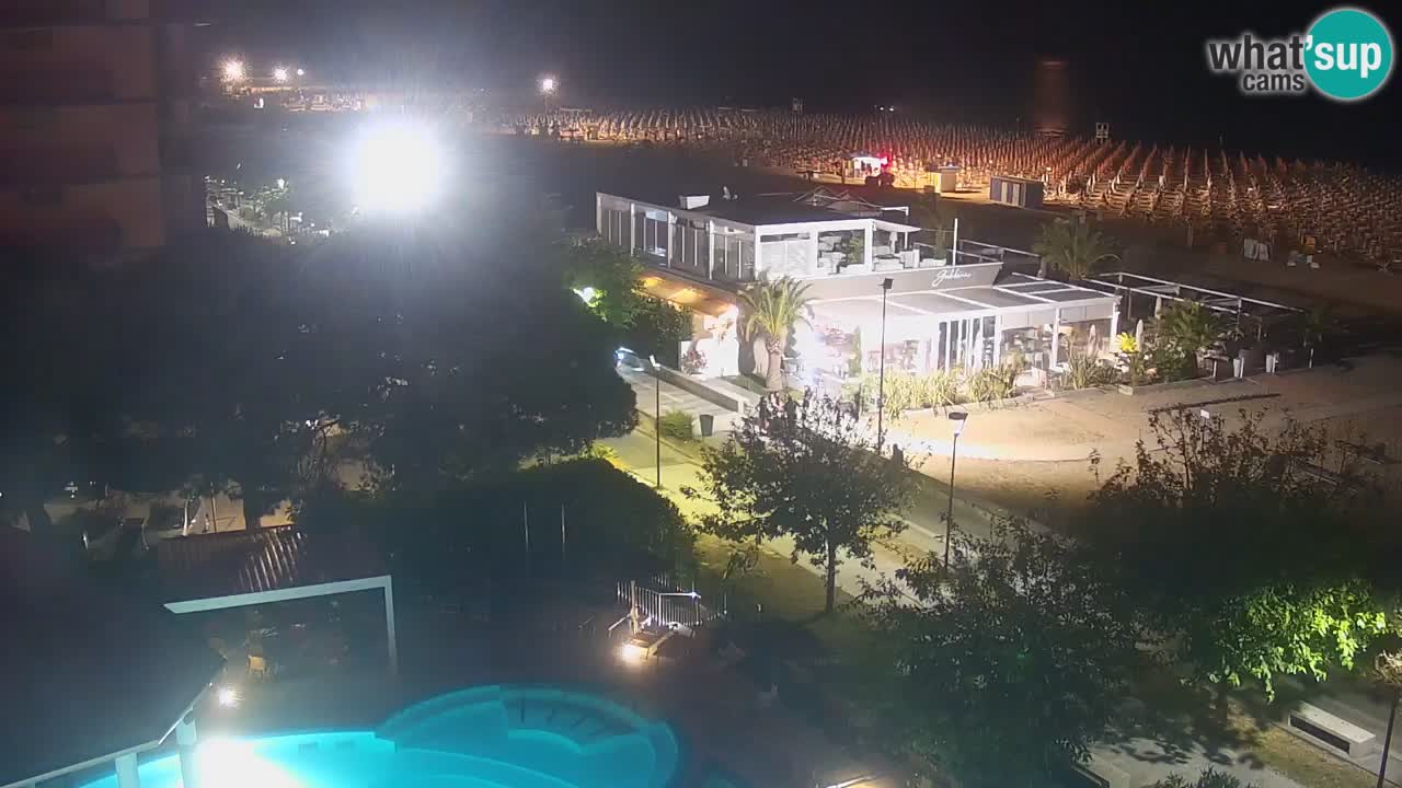 Webcam en direct plage de Bibione – vue depuis Ashanti ApartHotel