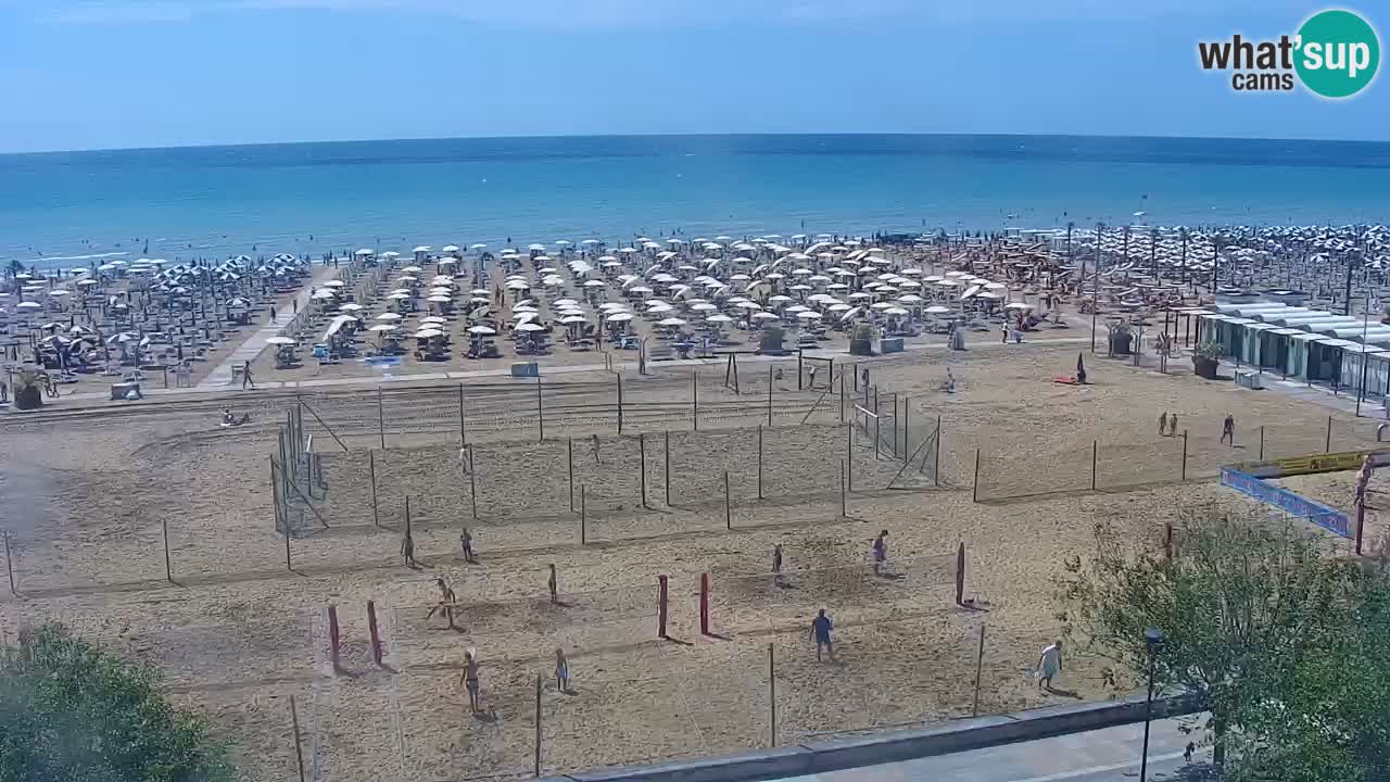 Spletna kamera Bibione plaža – pogled iz Ashanti ApartHotela