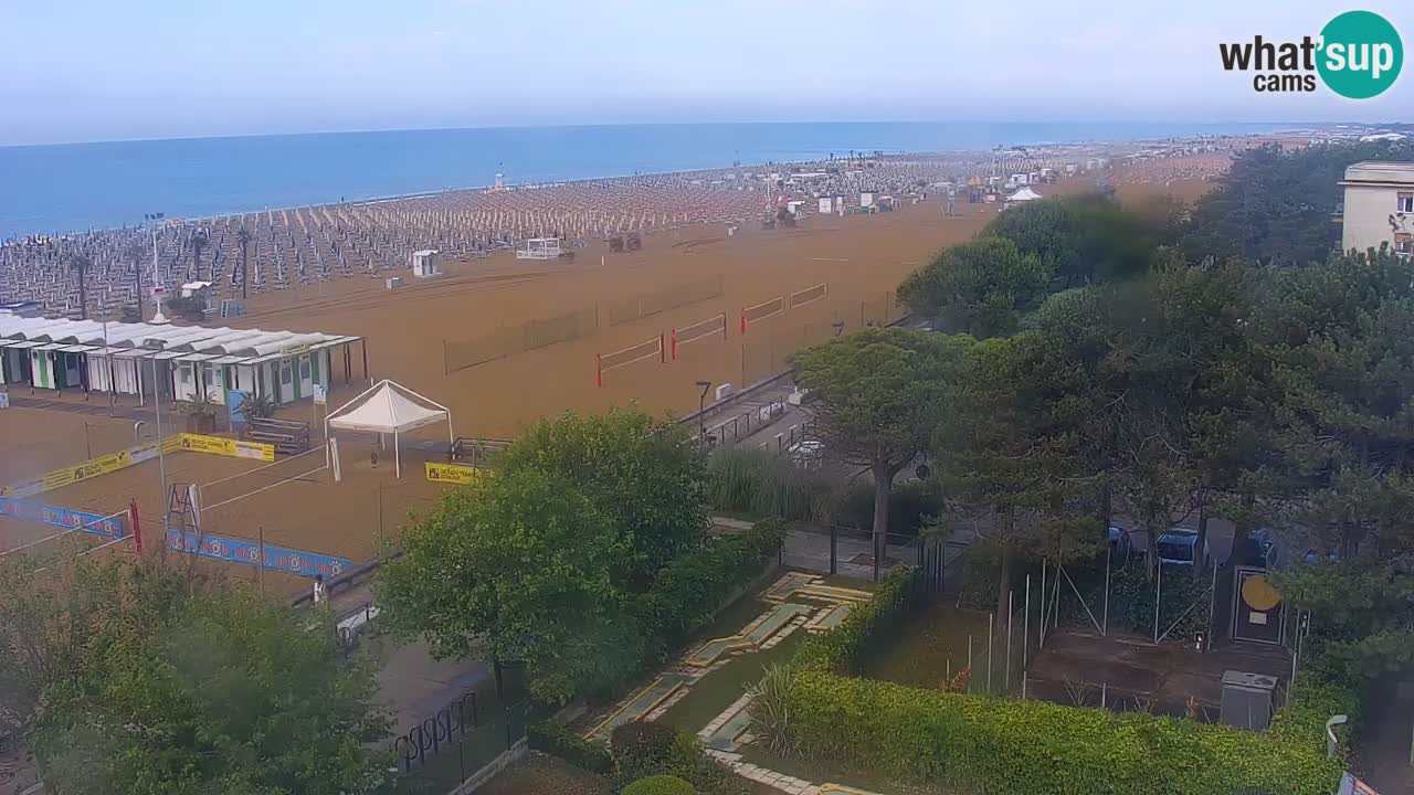 Spletna kamera Bibione plaža – pogled iz Ashanti ApartHotela