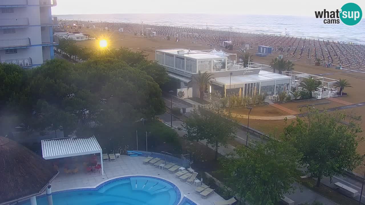 Webcam en vivo playa Bibione – vista desde Ashanti ApartHotel