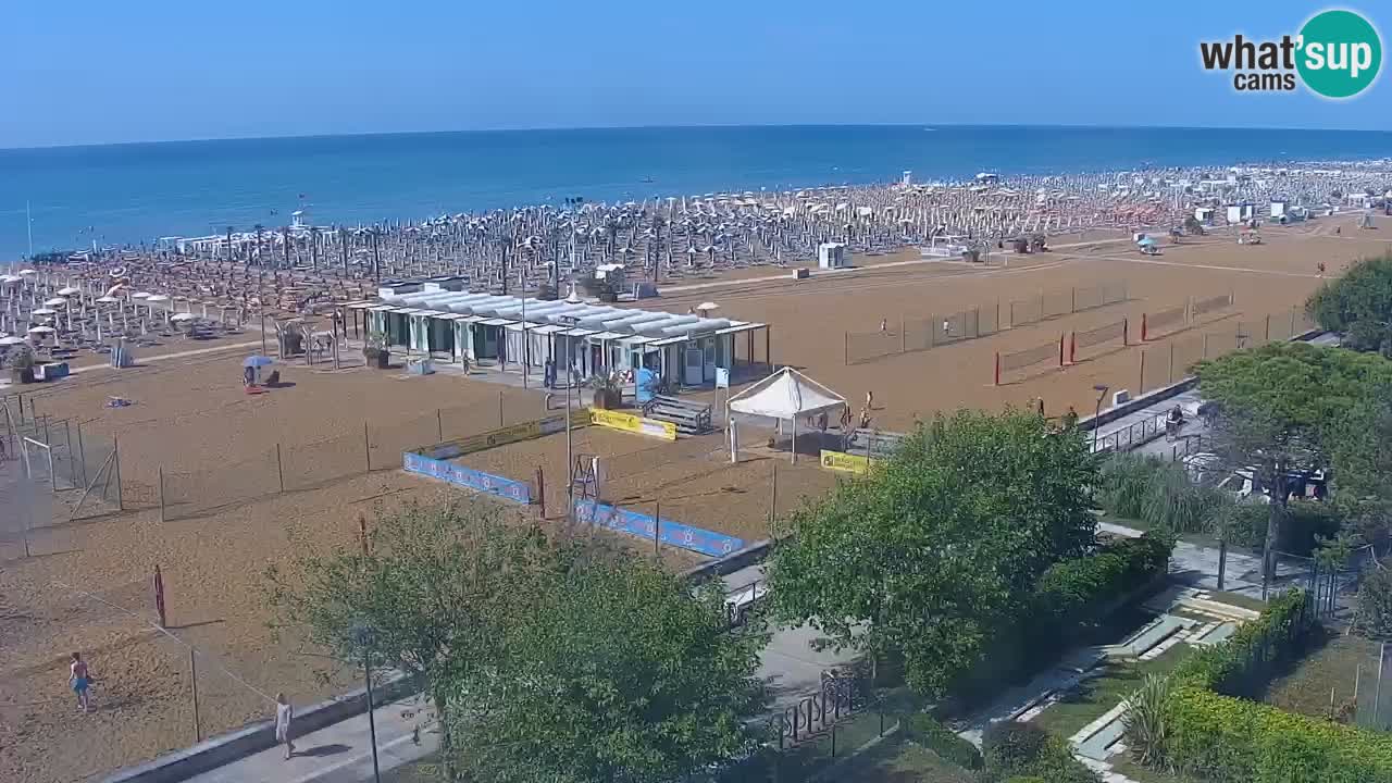 Spletna kamera Bibione plaža – pogled iz Ashanti ApartHotela
