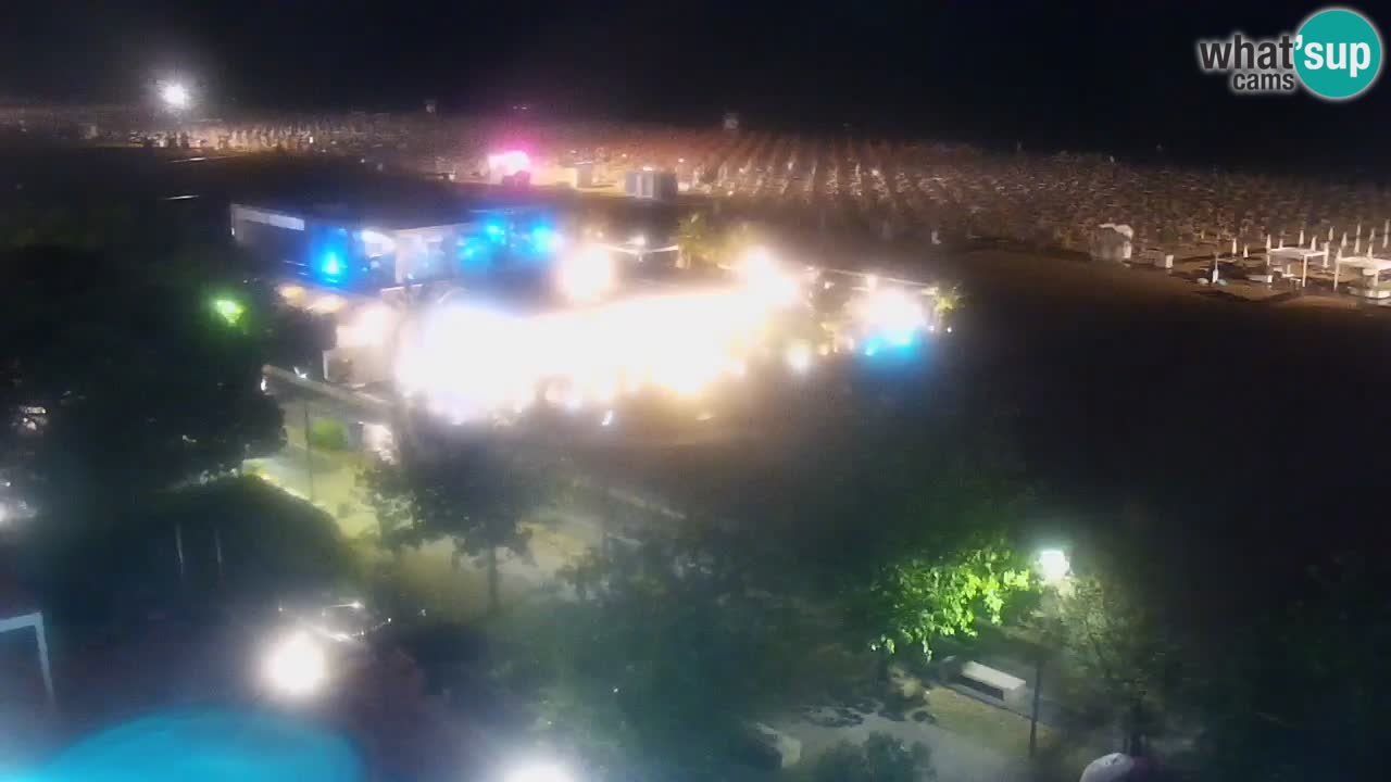 Spletna kamera Bibione plaža – pogled iz Ashanti ApartHotela