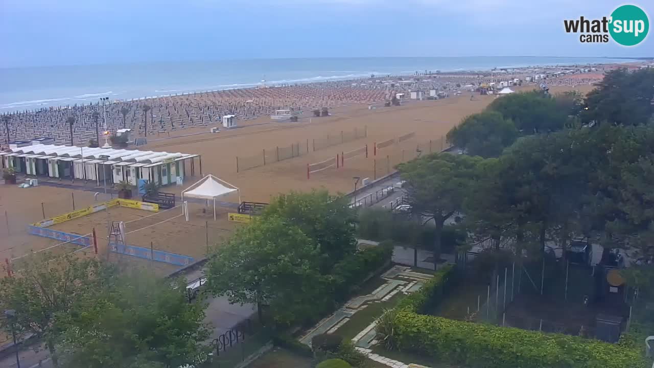 Spletna kamera Bibione plaža – pogled iz Ashanti ApartHotela