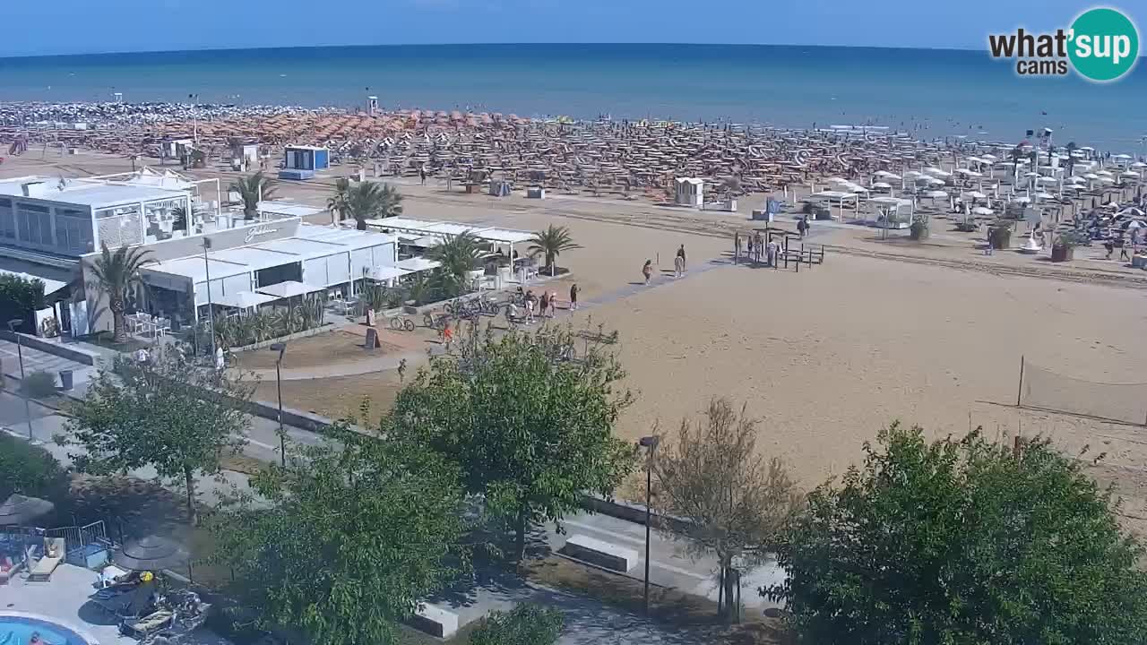 Spletna kamera Bibione plaža – pogled iz Ashanti ApartHotela