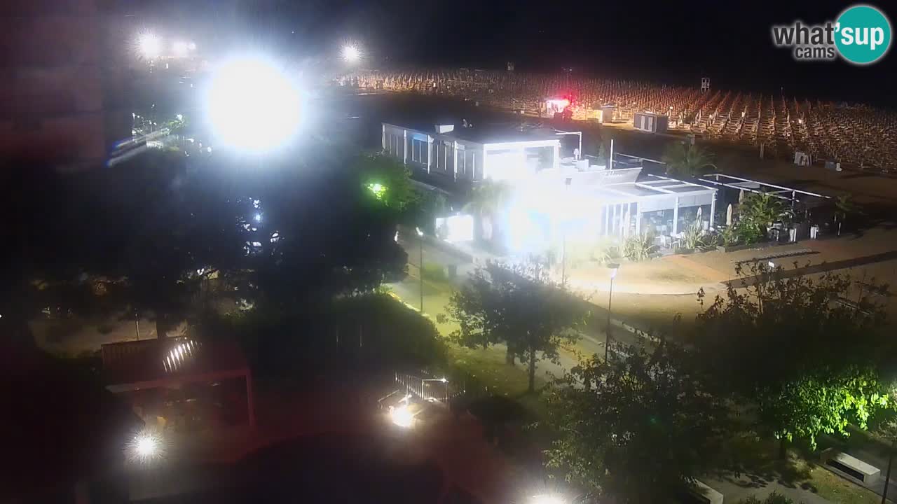 Spletna kamera Bibione plaža – pogled iz Ashanti ApartHotela