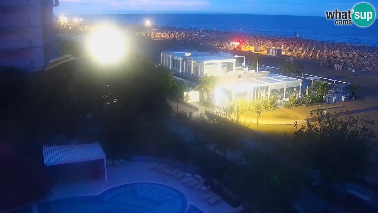 Webcam en vivo playa Bibione – vista desde Ashanti ApartHotel