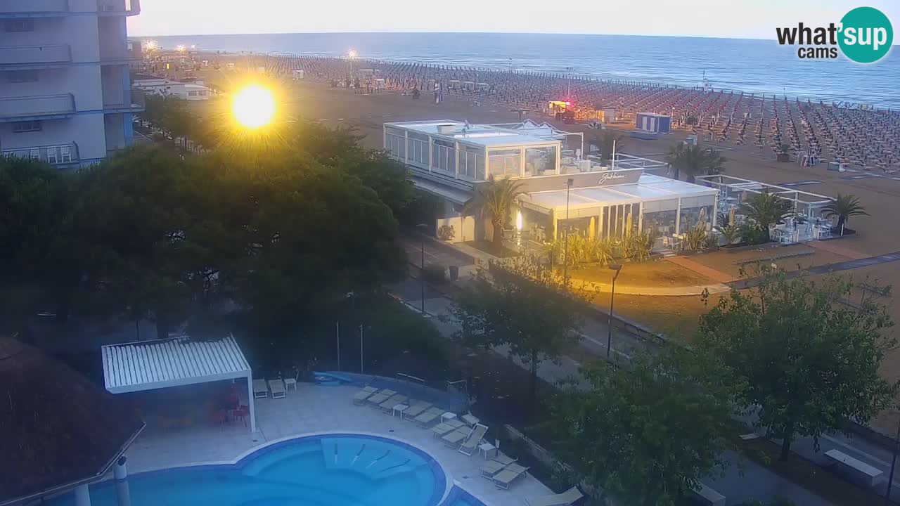 Webcam en direct plage de Bibione – vue depuis Ashanti ApartHotel