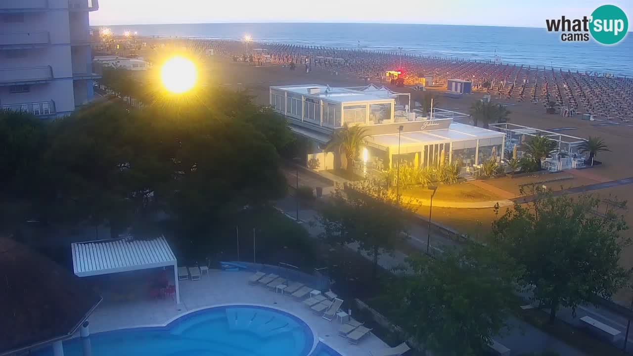 Web kamera Bibione plaža – pogled sa Ashanti ApartHotela