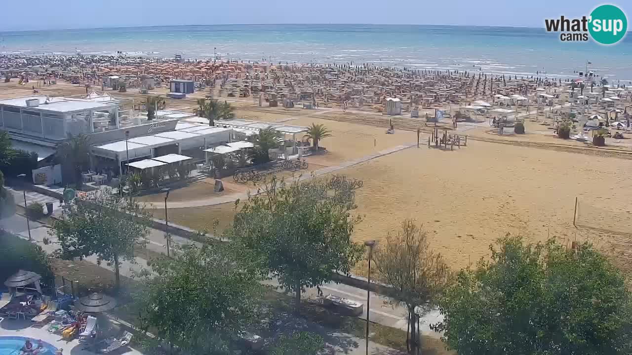 Webcam en vivo playa Bibione – vista desde Ashanti ApartHotel