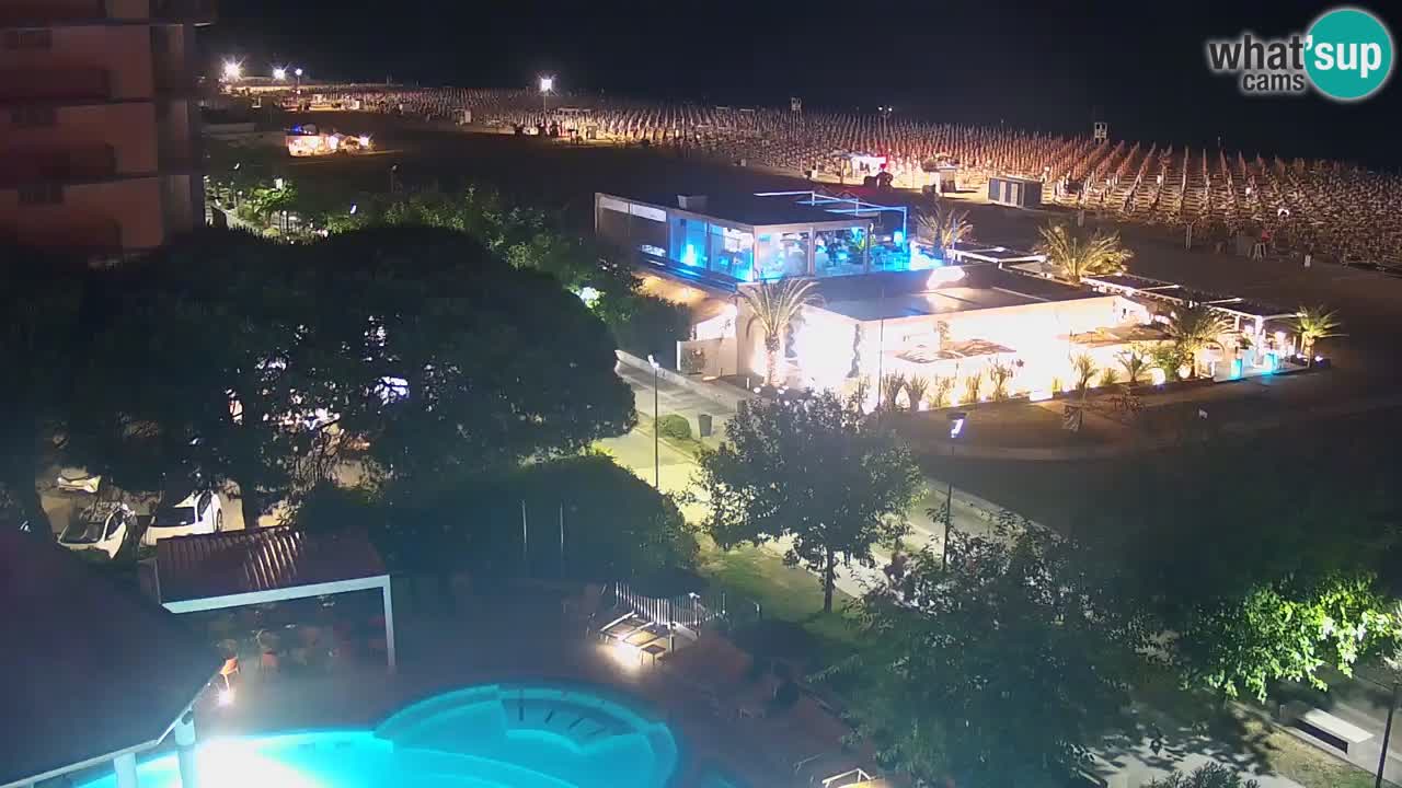Spletna kamera Bibione plaža – pogled iz Ashanti ApartHotela