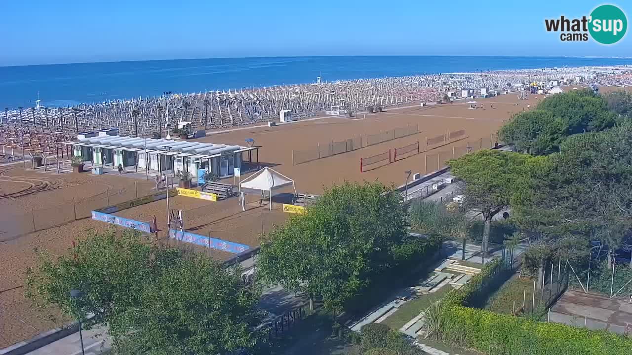 Spletna kamera Bibione plaža – pogled iz Ashanti ApartHotela