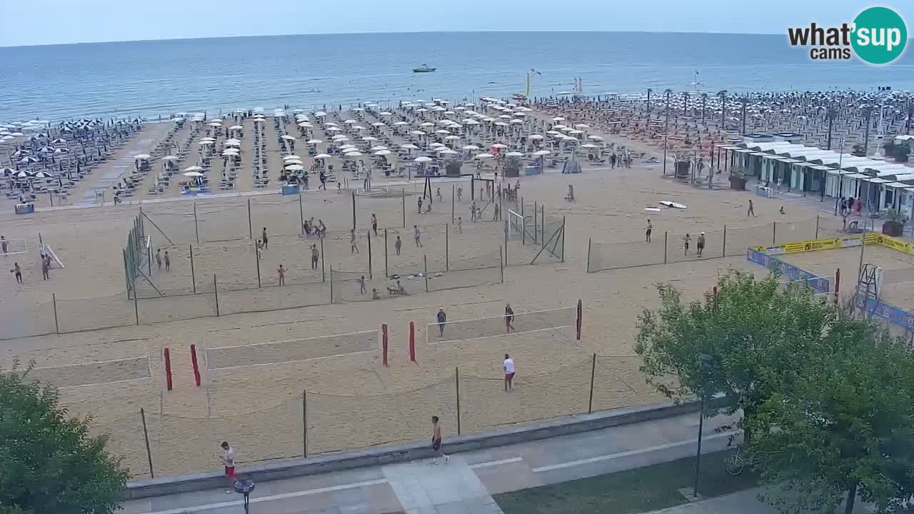 Spletna kamera Bibione plaža – pogled iz Ashanti ApartHotela
