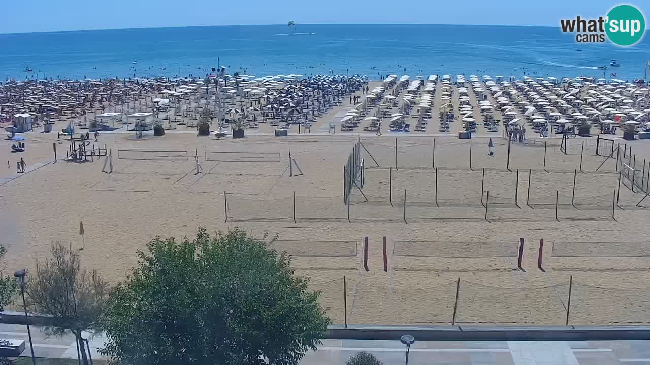 Webcam en direct plage de Bibione – vue depuis Ashanti ApartHotel