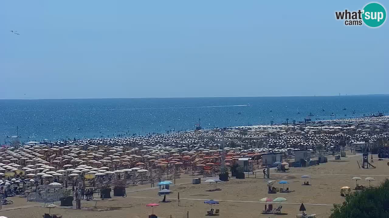 Spletna kamera Bibione plaža – pogled iz Ashanti ApartHotela