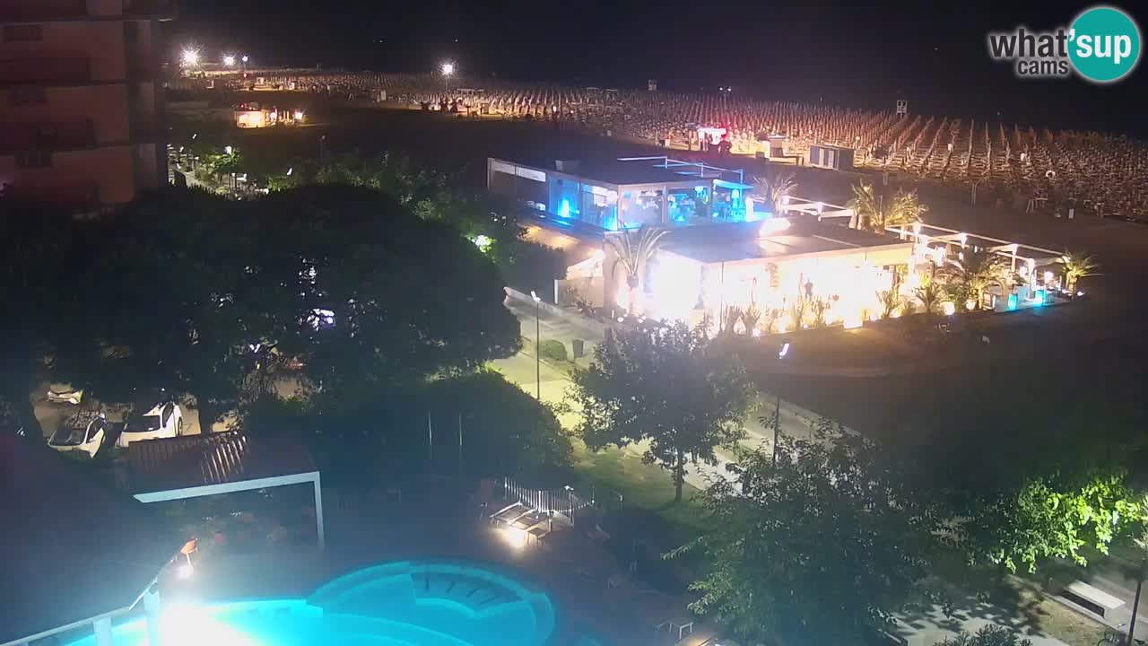 Web kamera Bibione plaža – pogled sa Ashanti ApartHotela