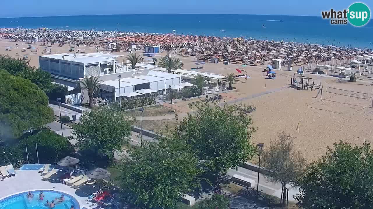 Webcam en direct plage de Bibione – vue depuis Ashanti ApartHotel