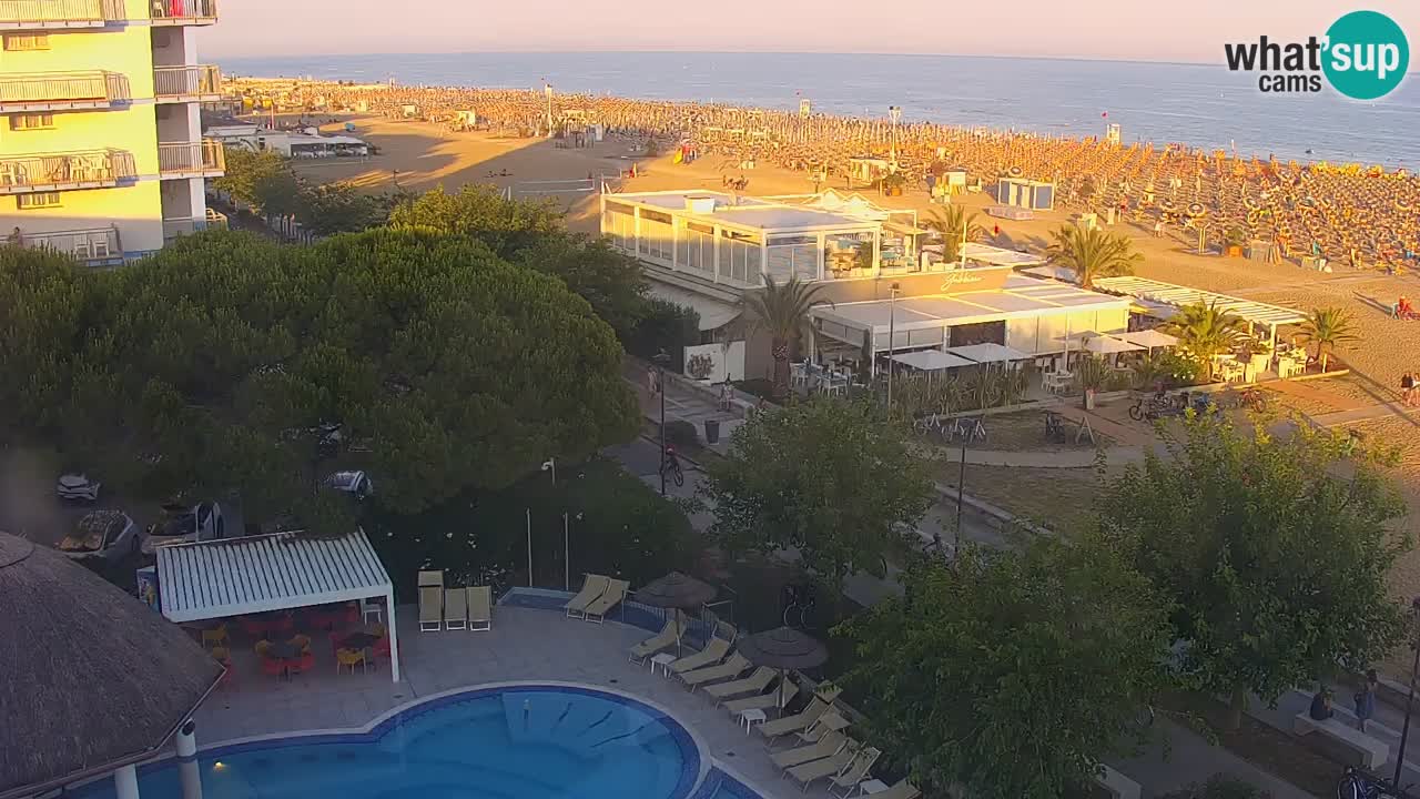 Webcam en direct plage de Bibione – vue depuis Ashanti ApartHotel