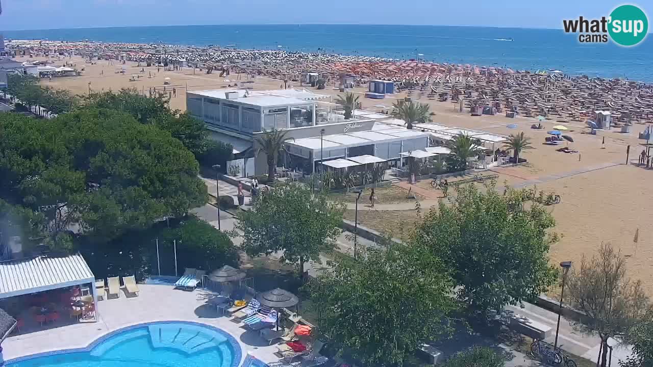 Webcam en direct plage de Bibione – vue depuis Ashanti ApartHotel