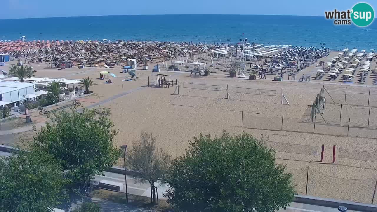 Webcam en direct plage de Bibione – vue depuis Ashanti ApartHotel