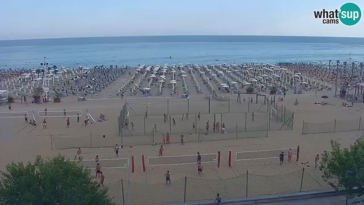 Spletna kamera Bibione plaža – pogled iz Ashanti ApartHotela