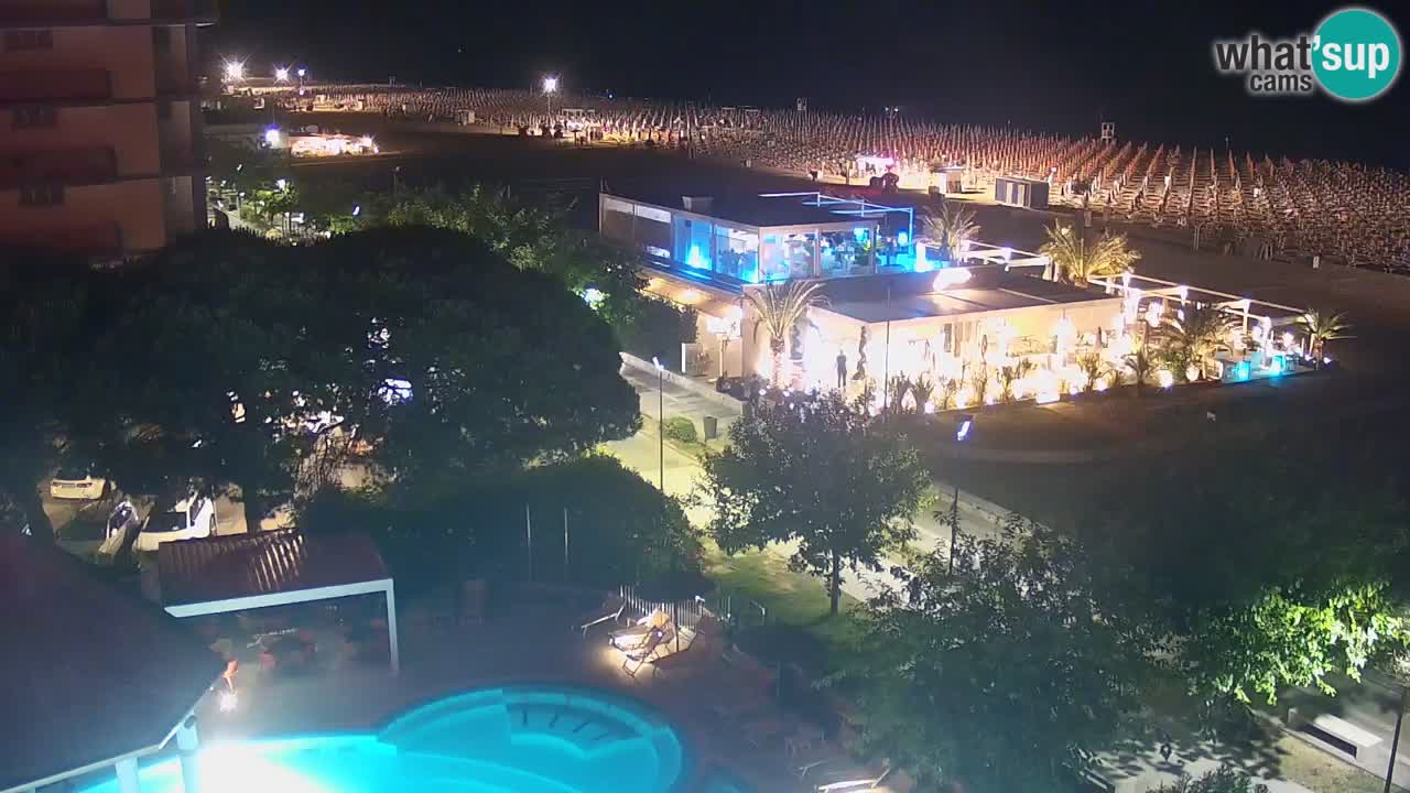 Webcam en vivo playa Bibione – vista desde Ashanti ApartHotel