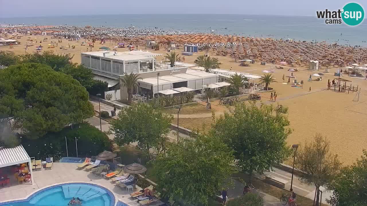 Webcam en direct plage de Bibione – vue depuis Ashanti ApartHotel
