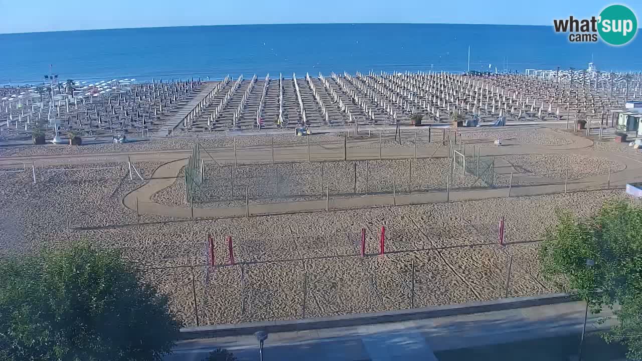 Spletna kamera Bibione plaža – pogled iz Ashanti ApartHotela
