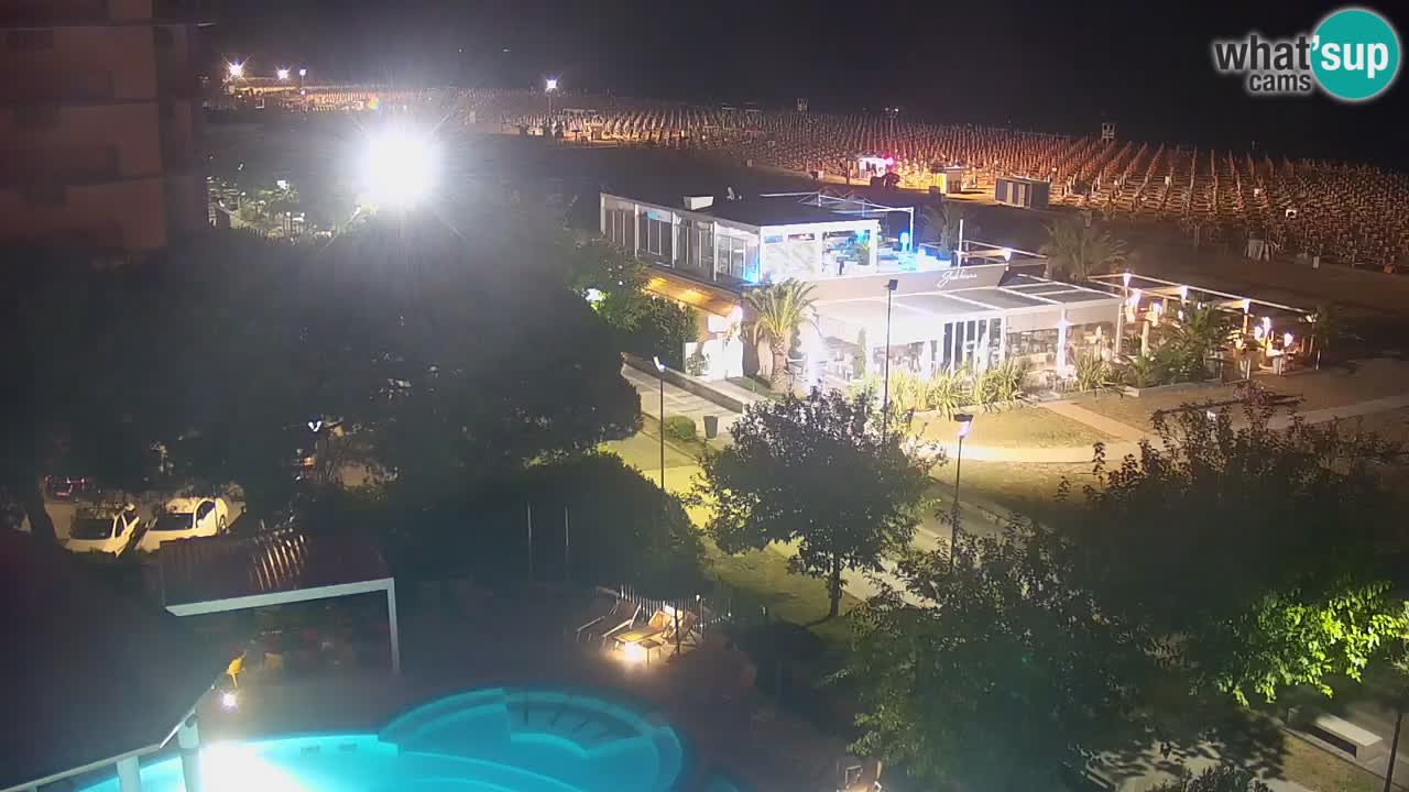 Webcam en vivo playa Bibione – vista desde Ashanti ApartHotel