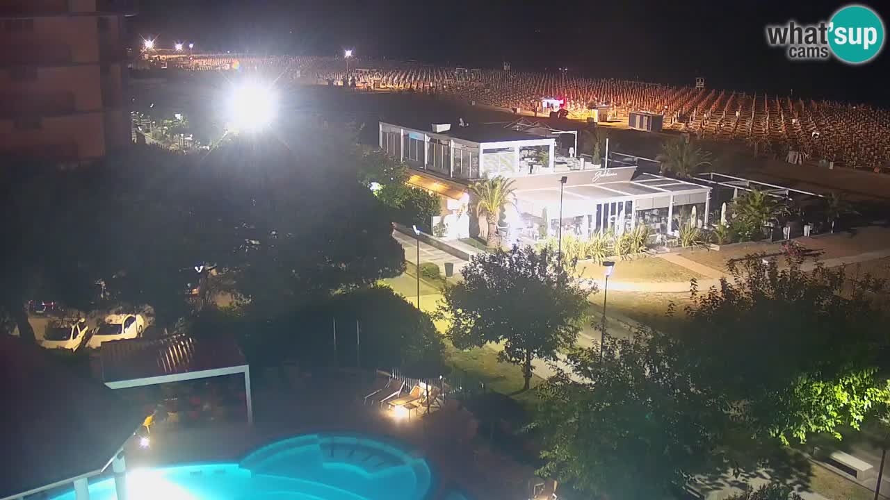 Web kamera Bibione plaža – pogled sa Ashanti ApartHotela