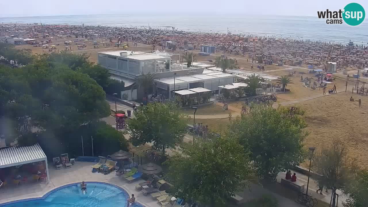 Webcam en direct plage de Bibione – vue depuis Ashanti ApartHotel