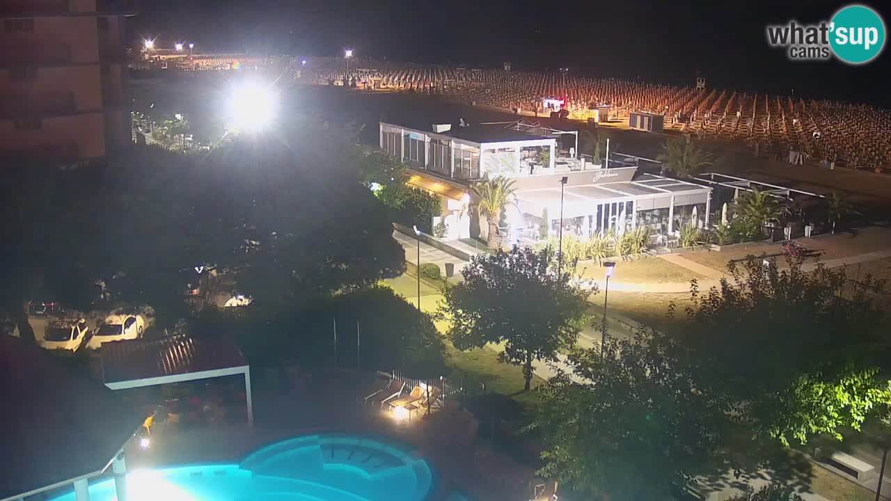 Webcam en direct plage de Bibione – vue depuis Ashanti ApartHotel