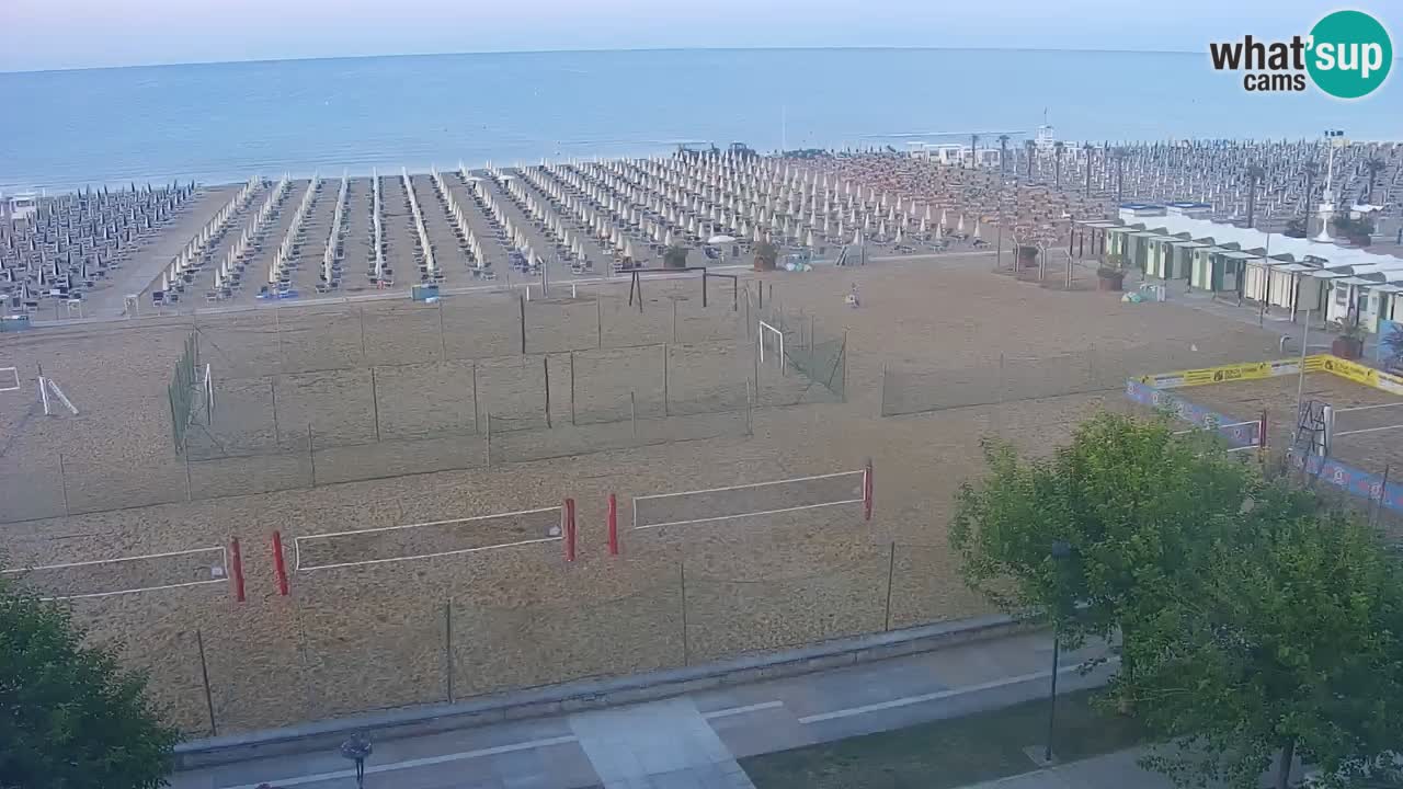 Spletna kamera Bibione plaža – pogled iz Ashanti ApartHotela