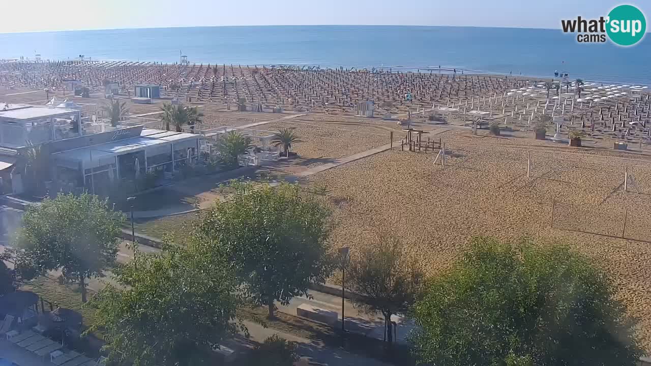 Spletna kamera Bibione plaža – pogled iz Ashanti ApartHotela