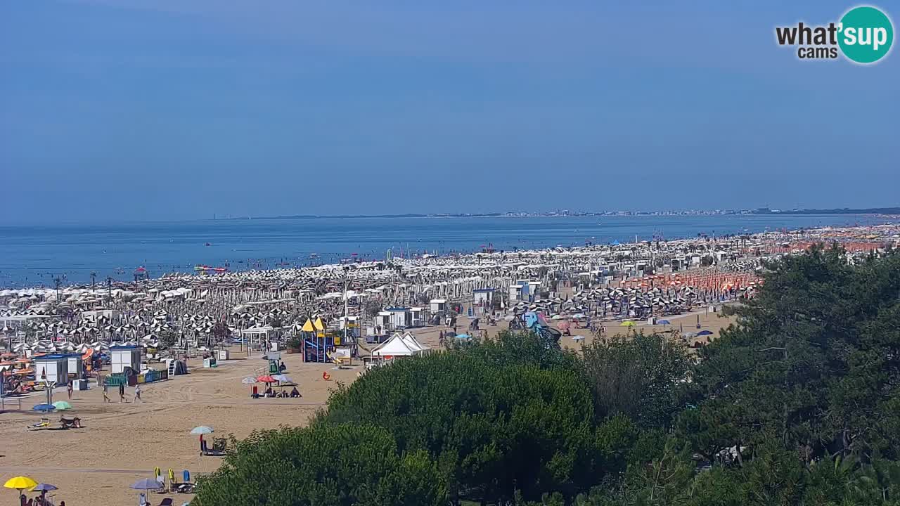 Spletna kamera Bibione plaža – pogled iz Ashanti ApartHotela