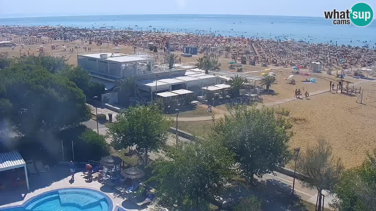 Webcam en direct plage de Bibione – vue depuis Ashanti ApartHotel
