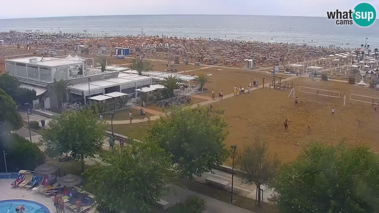Webcam en direct plage de Bibione – vue depuis Ashanti ApartHotel