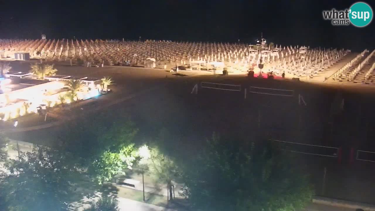 Spletna kamera Bibione plaža – pogled iz Ashanti ApartHotela