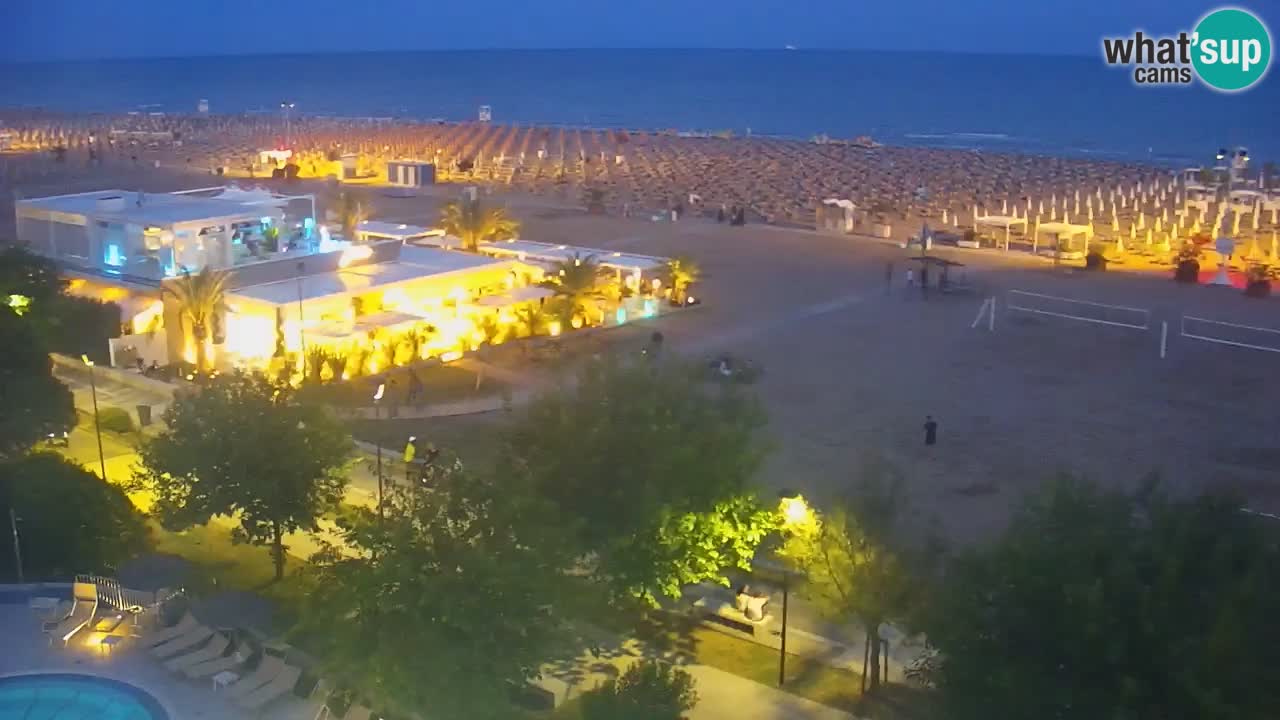 Webcam en direct plage de Bibione – vue depuis Ashanti ApartHotel