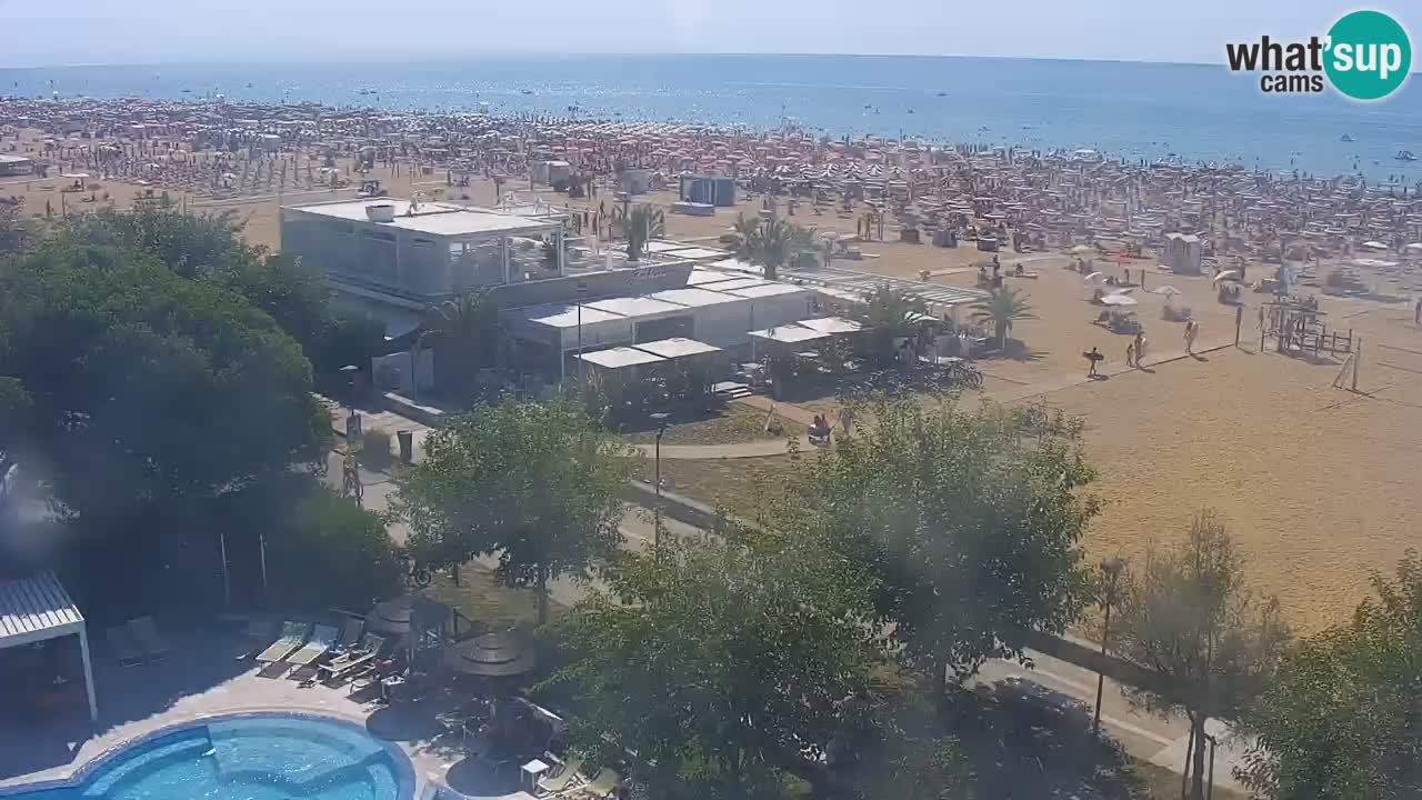 Webcam en vivo playa Bibione – vista desde Ashanti ApartHotel