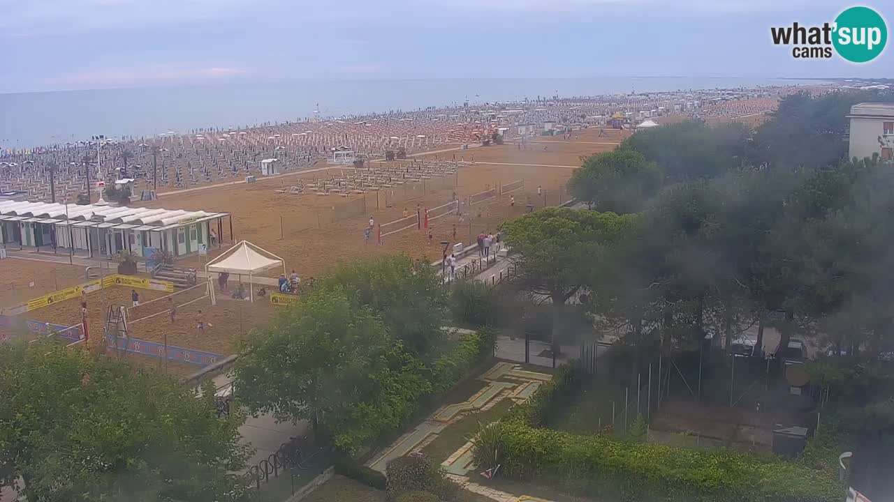 Spletna kamera Bibione plaža – pogled iz Ashanti ApartHotela