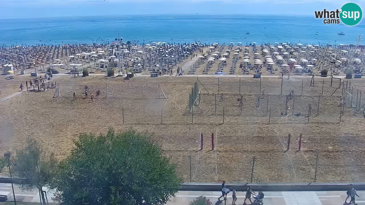 Spletna kamera Bibione plaža – pogled iz Ashanti ApartHotela